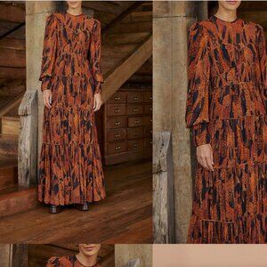 FARM Rio - Giraffes Puff Sleeve Maxi Dress - XS